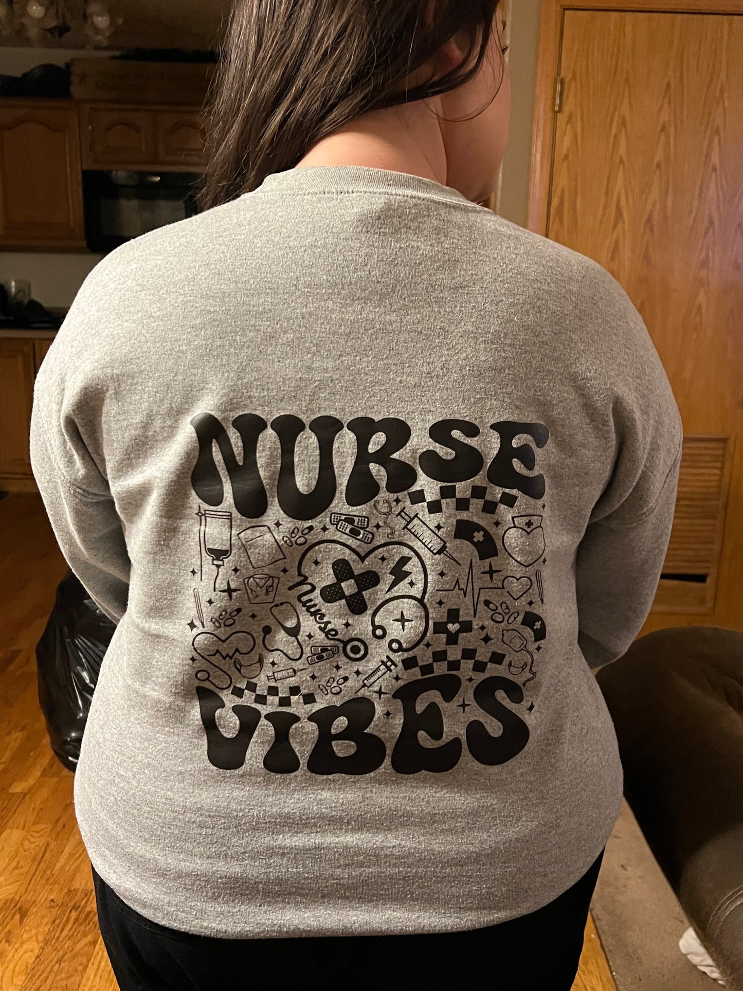 Nurse Vibes Smiley Crewneck